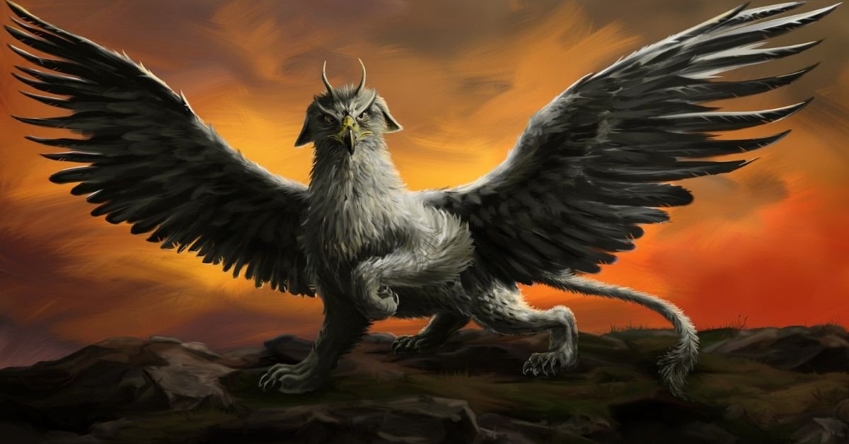 Griffin names - A griffin with a sunset background