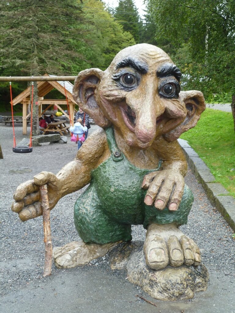 norwegian troll, statue, holiday